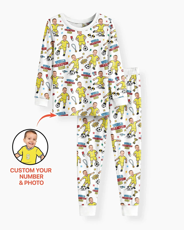 Zweiteiliges Langarm-Pyjama-Set mit Sommerfrüchten