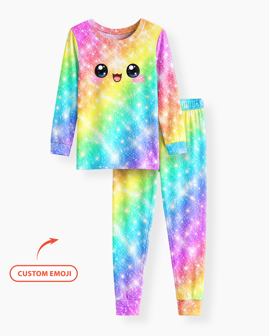 Kawaii Dumplings Emoji Bamboo Two Piece Long Sleeve Pajama Set