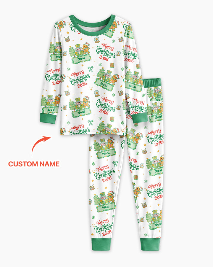 Custom Name Nutcracker Christmas Tale Bamboo Two Piece Long Sleeve Pajama Set