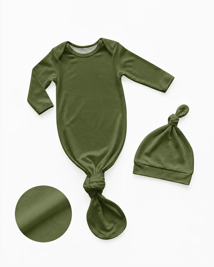 Kleid mit einfarbigem Knoten