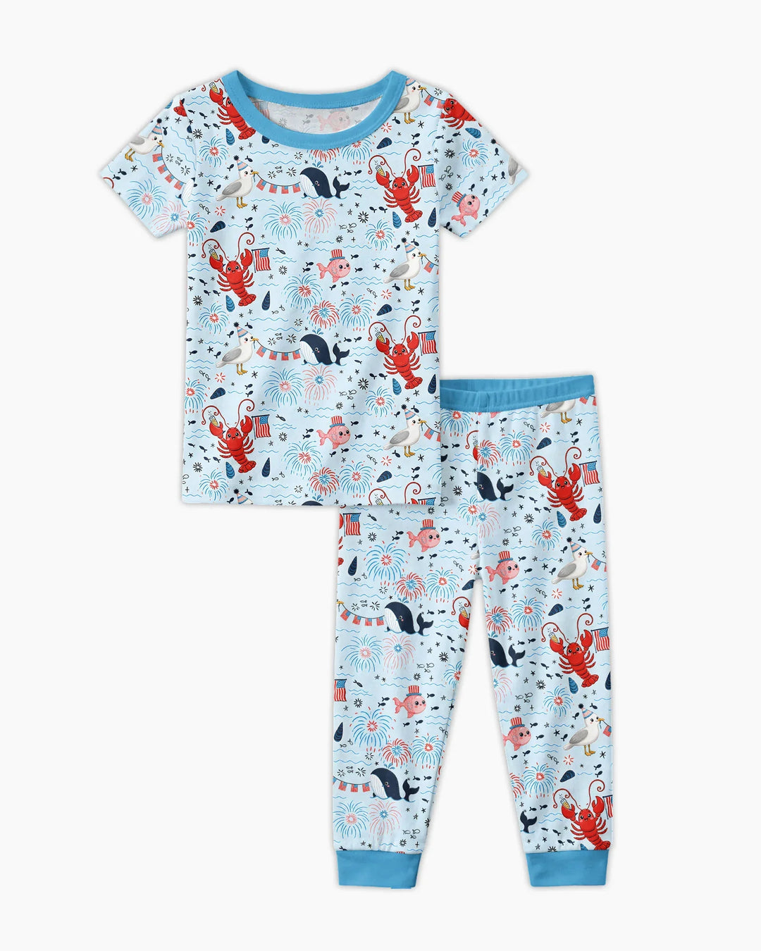 Zweiteiliges, kurzärmliges Pyjama-Set mit Marienkäfern