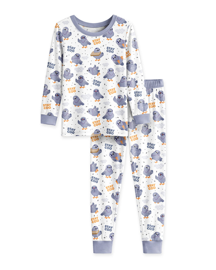Pigeon Stay Coo Bamboo Two Piece Long Sleeve Pajama Set