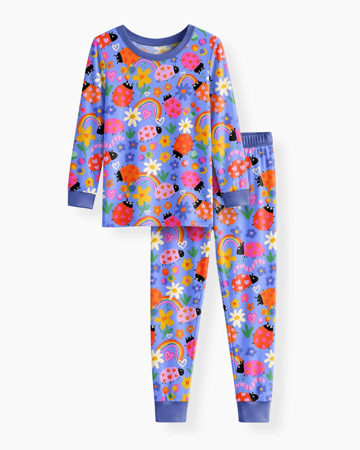 Lady Bugs Bamboo Two Piece Long Sleeve Pajama Set
