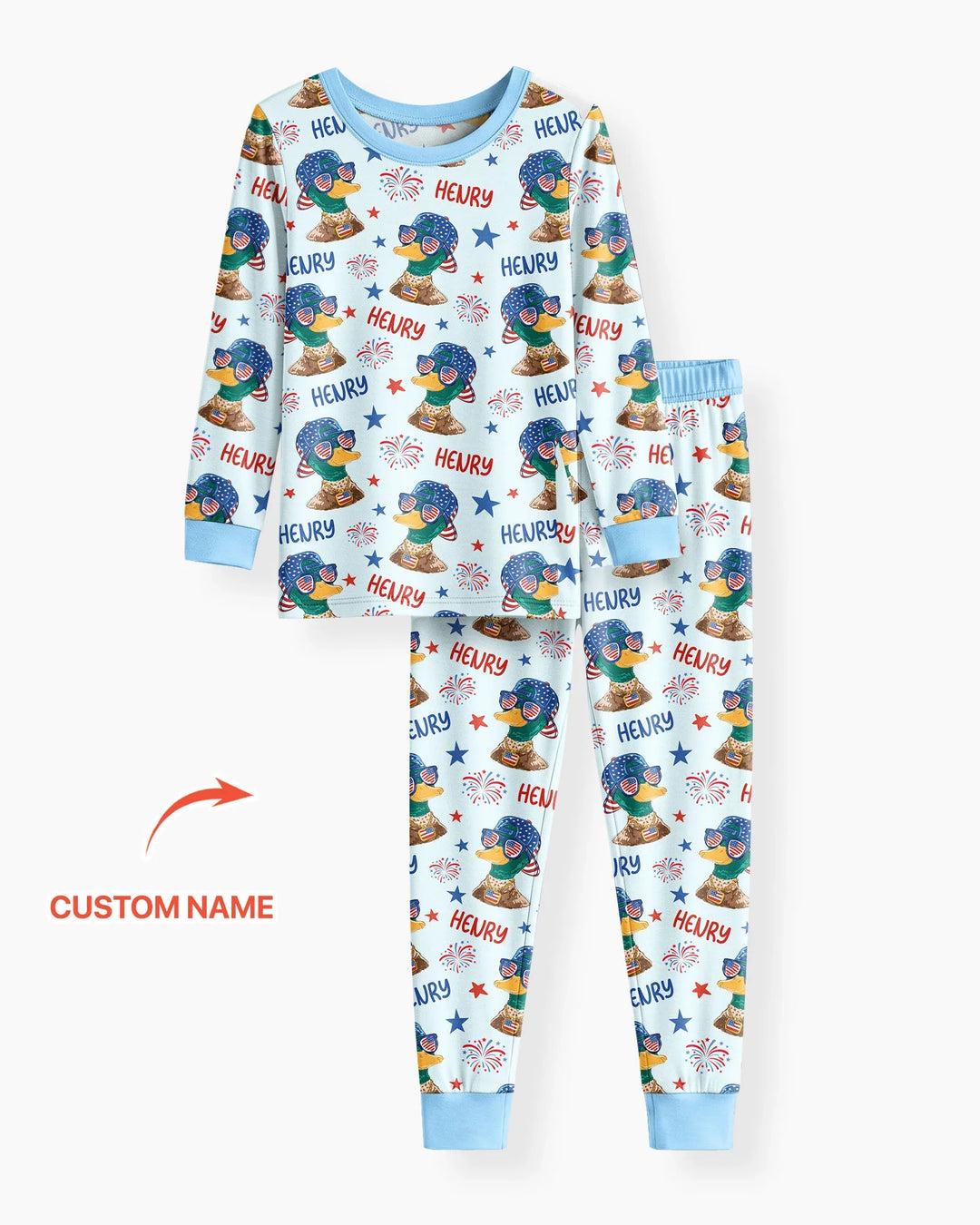 Zweiteiliges Langarm-Pyjama-Set mit Sommerfrüchten