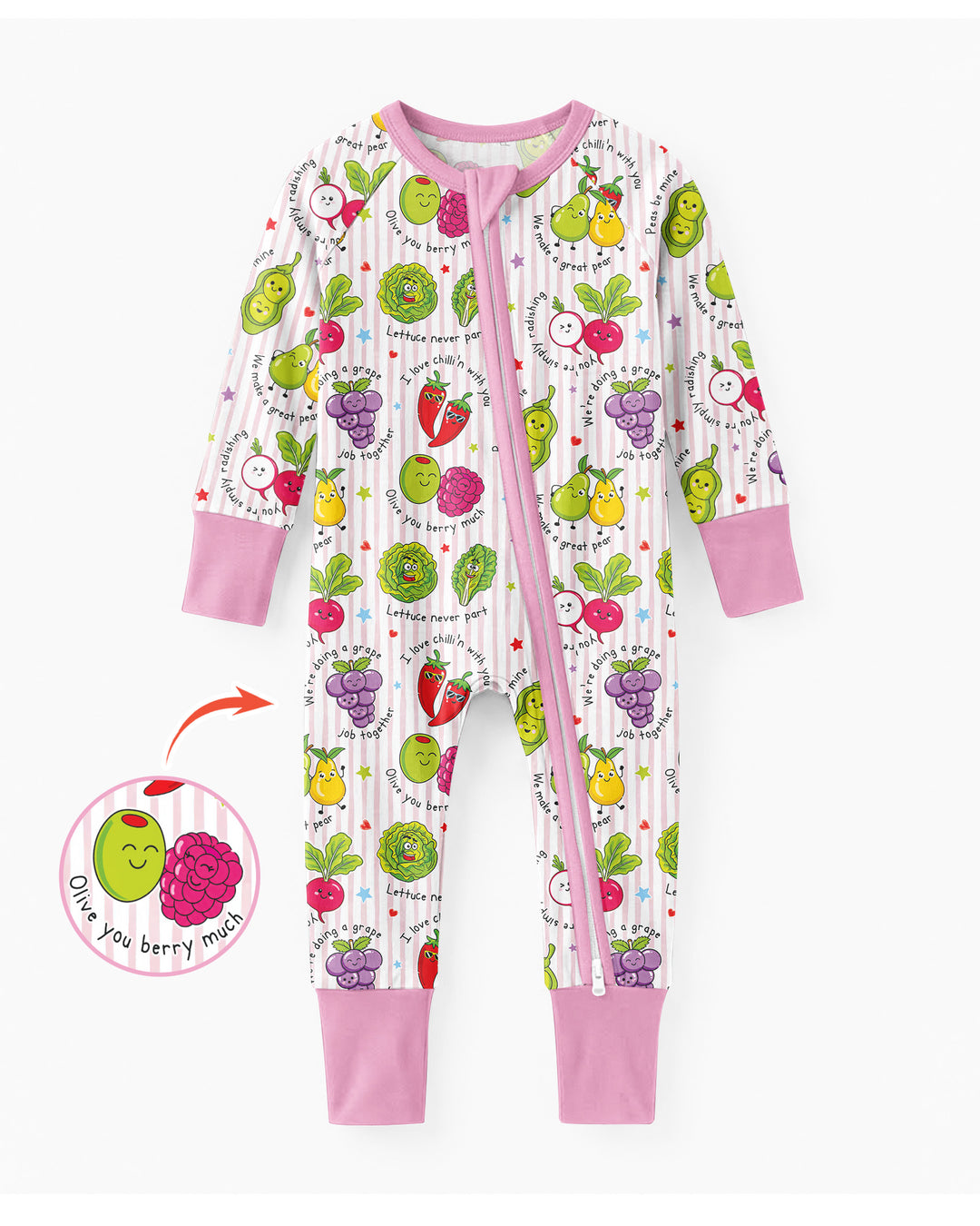Fruits And Vegetables Love Puns Bamboo Convertible Zippy