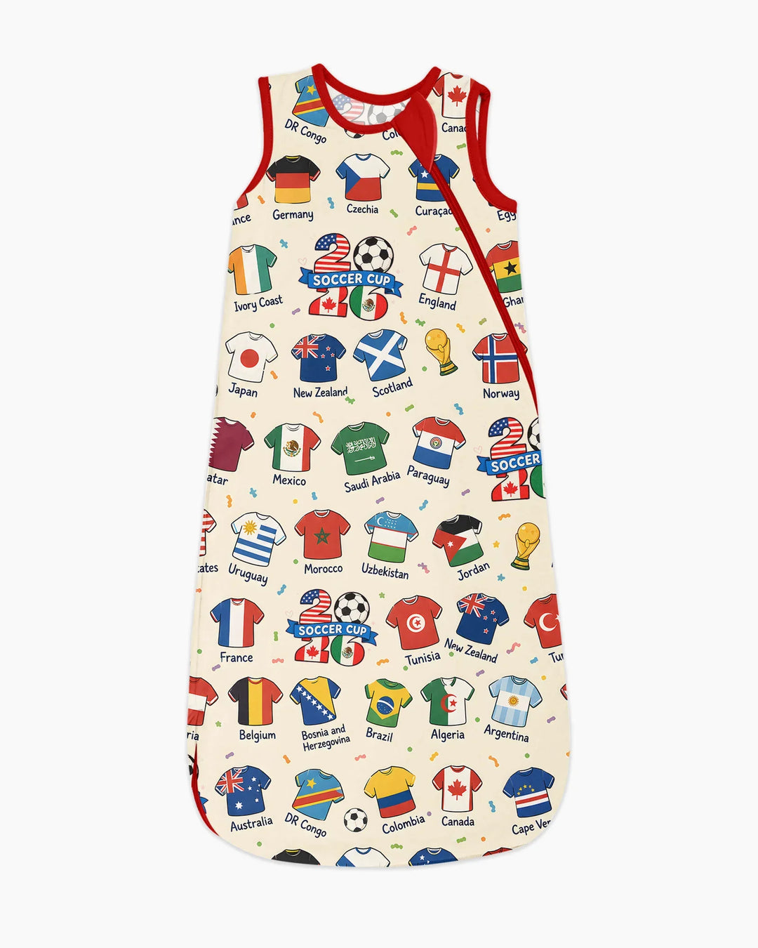 2026 Soccer World Jersey Flag Bamboo Sleep Bag