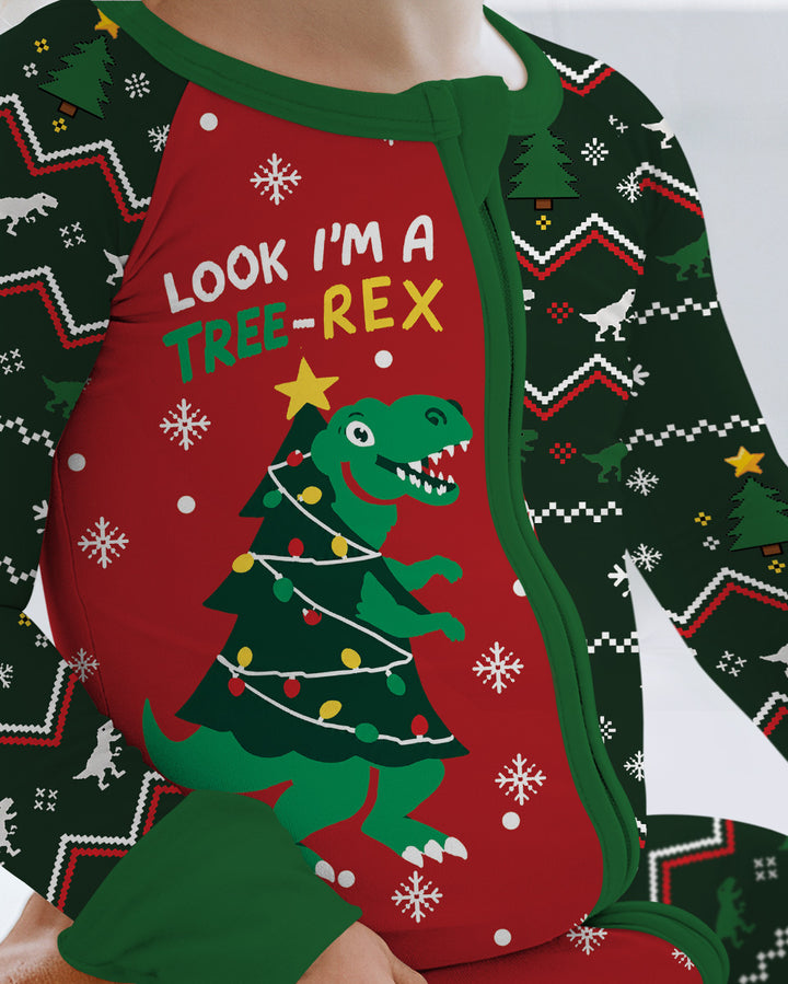 Look I'm Tree-Rex Ugly Christmas Bamboo Convertible Zippy