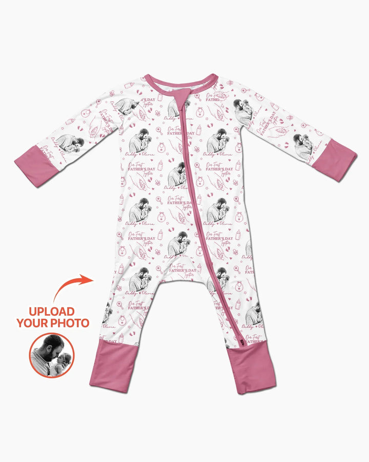 Gerippte Babykleidung mit individuellem Foto - Weich &amp; Skizzenhaft
