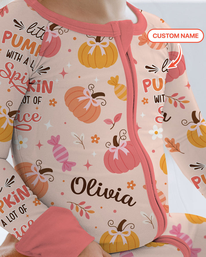 Custom Name Little Pumpkin With A Lot Of Spice Bamboo Convertible Zippy