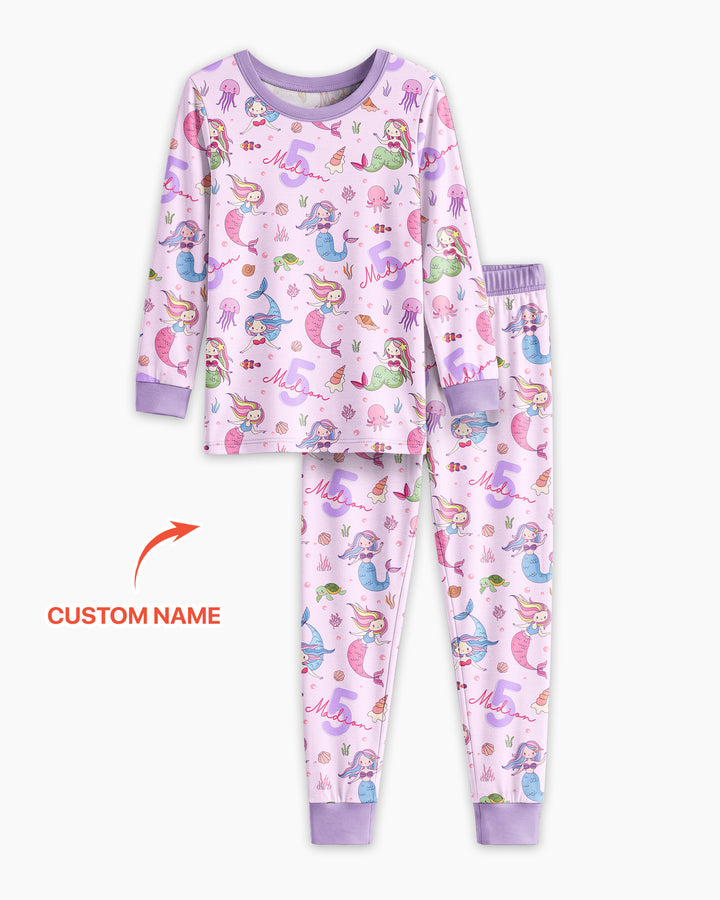 Zweiteiliges Langarm-Pyjama-Set mit Sommerfrüchten