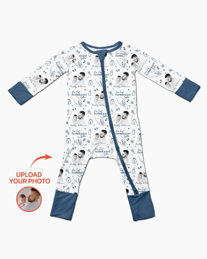 Gerippte Babykleidung mit individuellem Foto - Weich &amp; Skizzenhaft