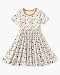 Watercolor Christmas Ornaments Bamboo Twirl Dress