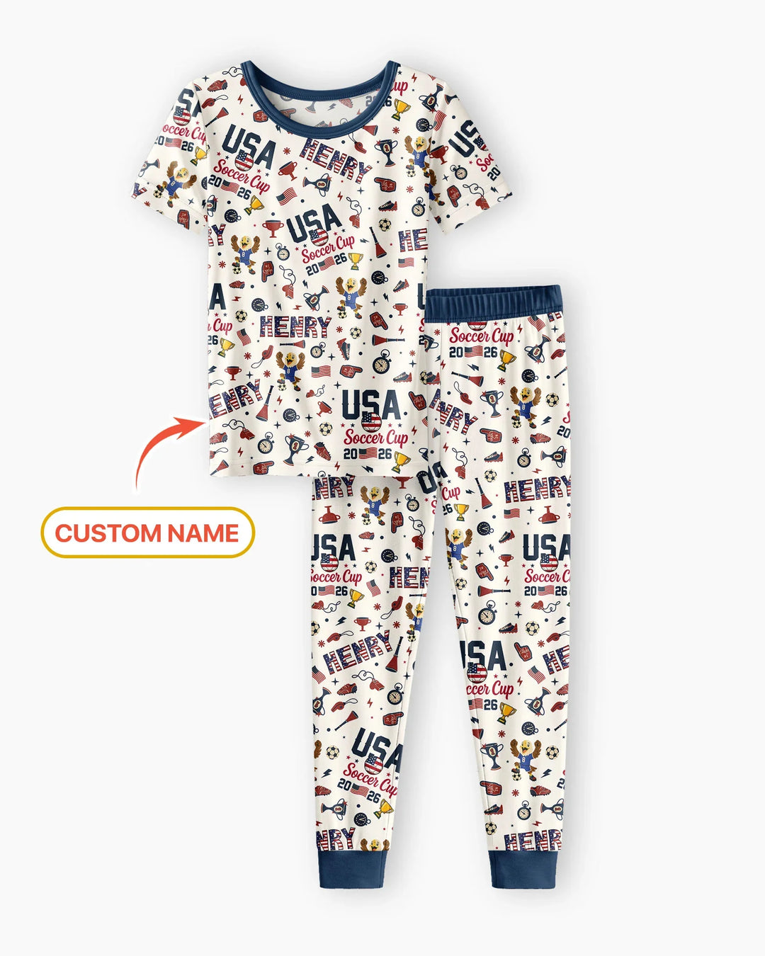 Zweiteiliges, kurzärmliges Pyjama-Set mit Marienkäfern