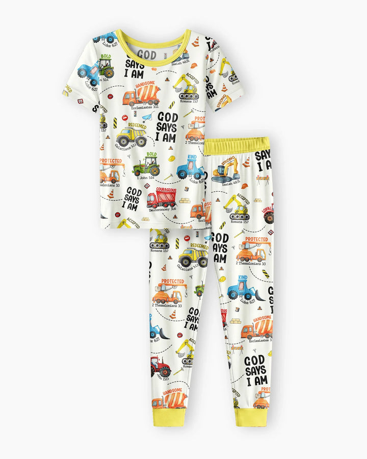 Zweiteiliges, kurzärmliges Pyjama-Set mit Marienkäfern