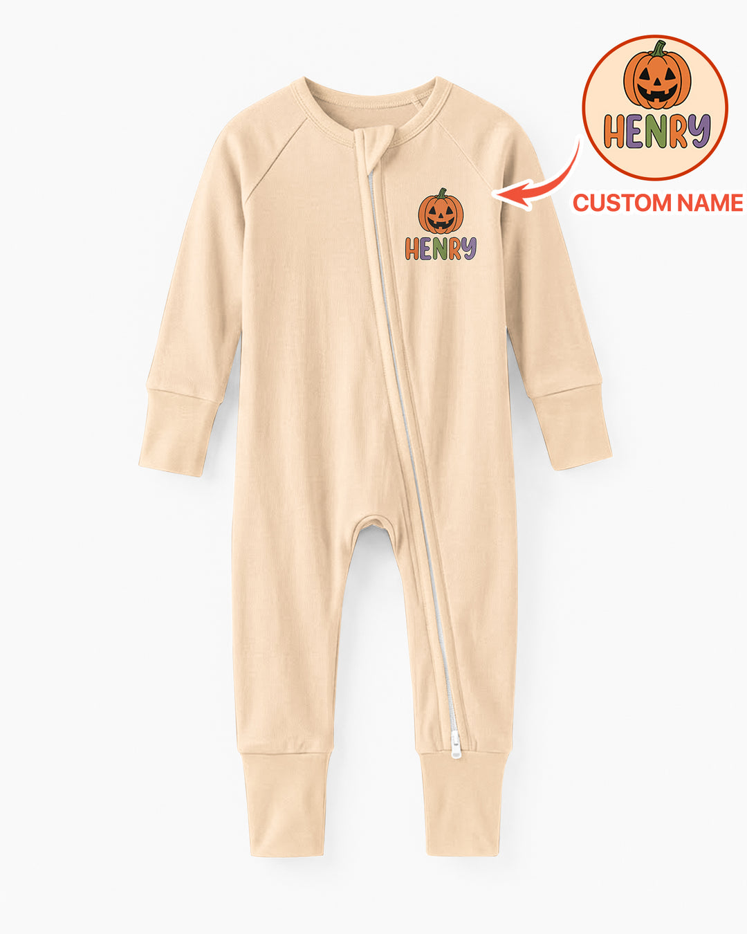 Personalized Halloween First Birthday Baby One Spooky Dude Bamboo Convertible Zippy