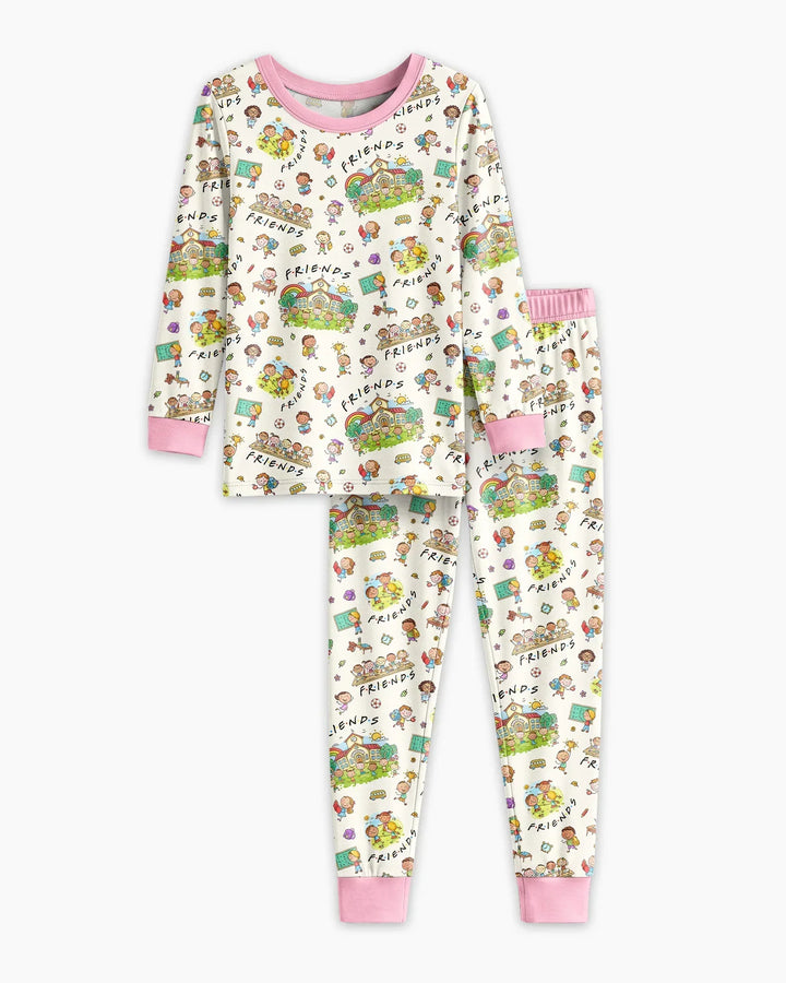 Zweiteiliges Langarm-Pyjama-Set mit Sommerfrüchten