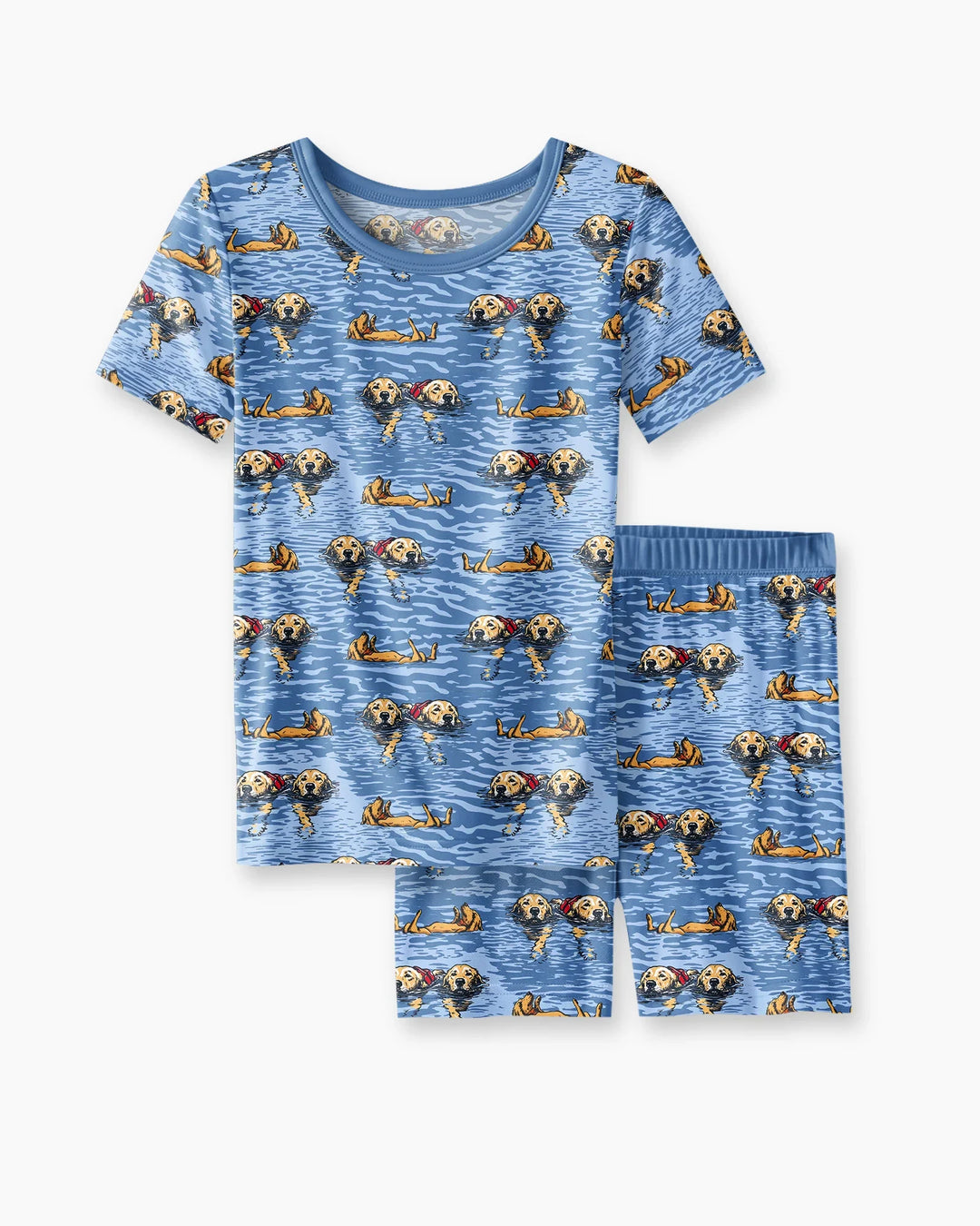 Schlafanzug-Set zweiteilig, kurze Ärmel, kurze Hose, Bambus