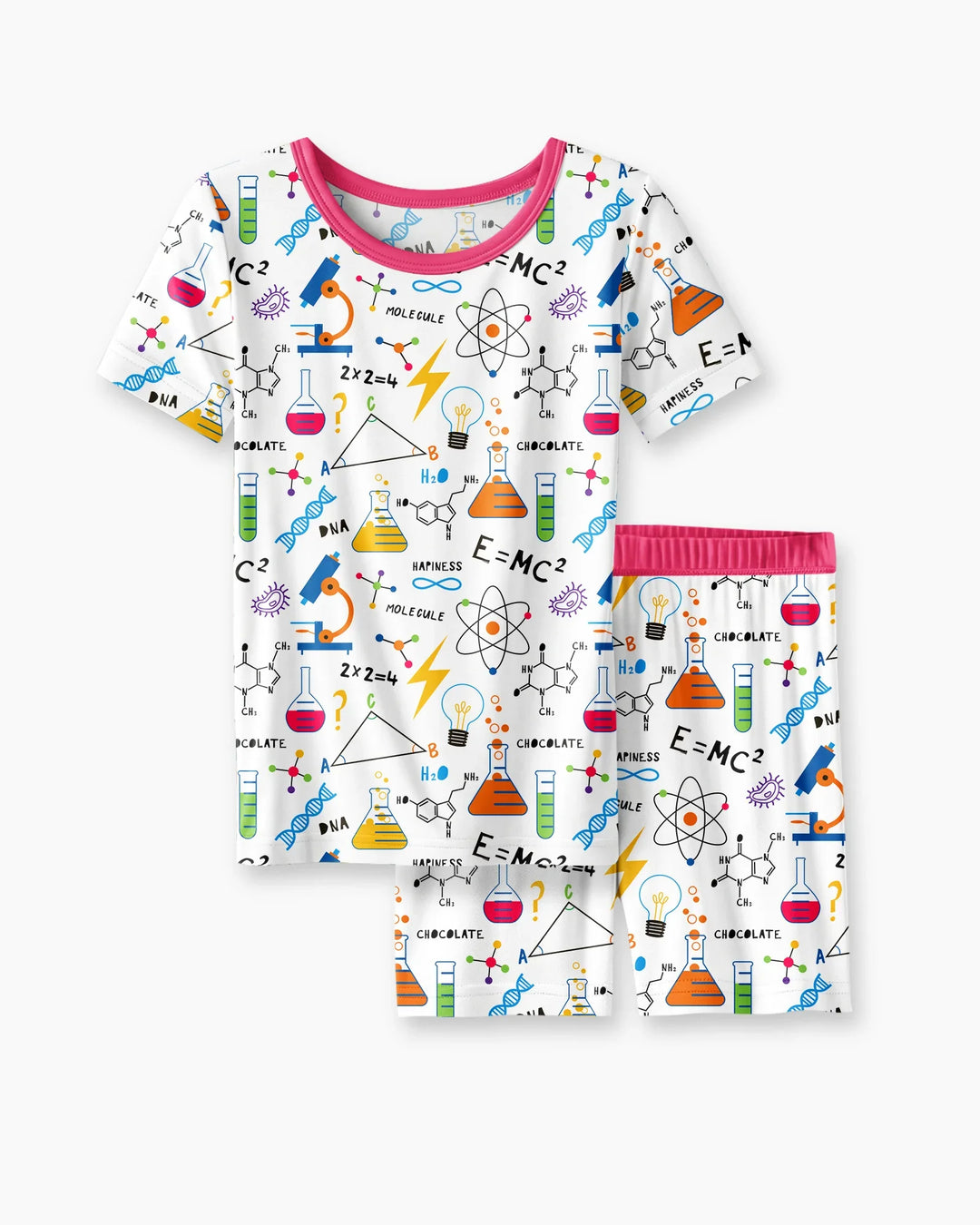 Template Zweiteiliges Pyjama-Set mit kurzen Ärmeln und Shorts
