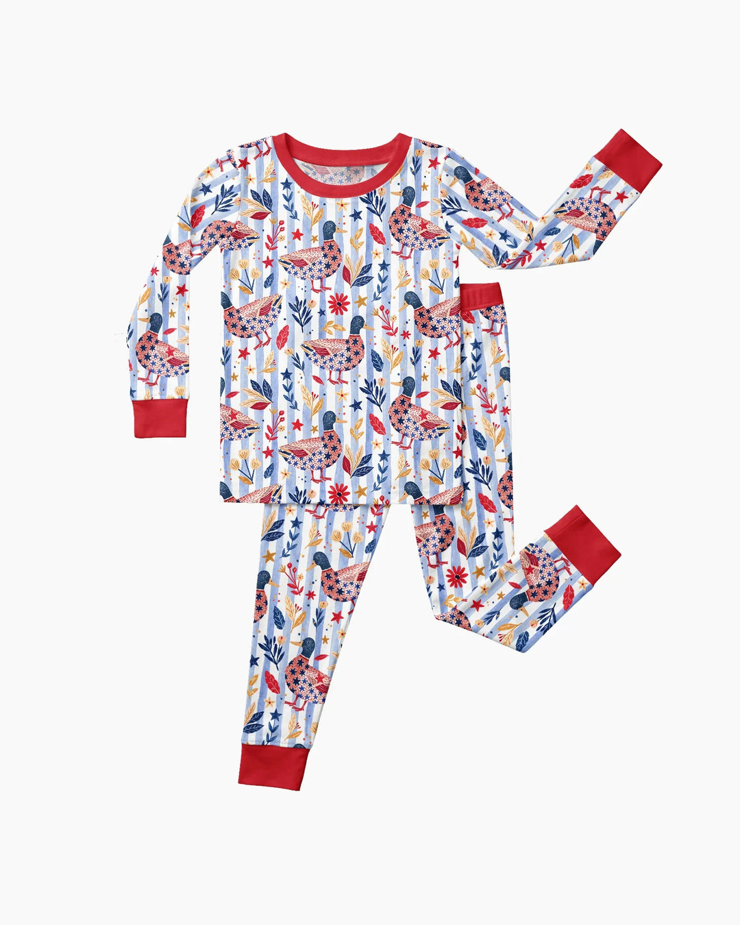 Zweiteiliges Langarm-Pyjama-Set mit Sommerfrüchten