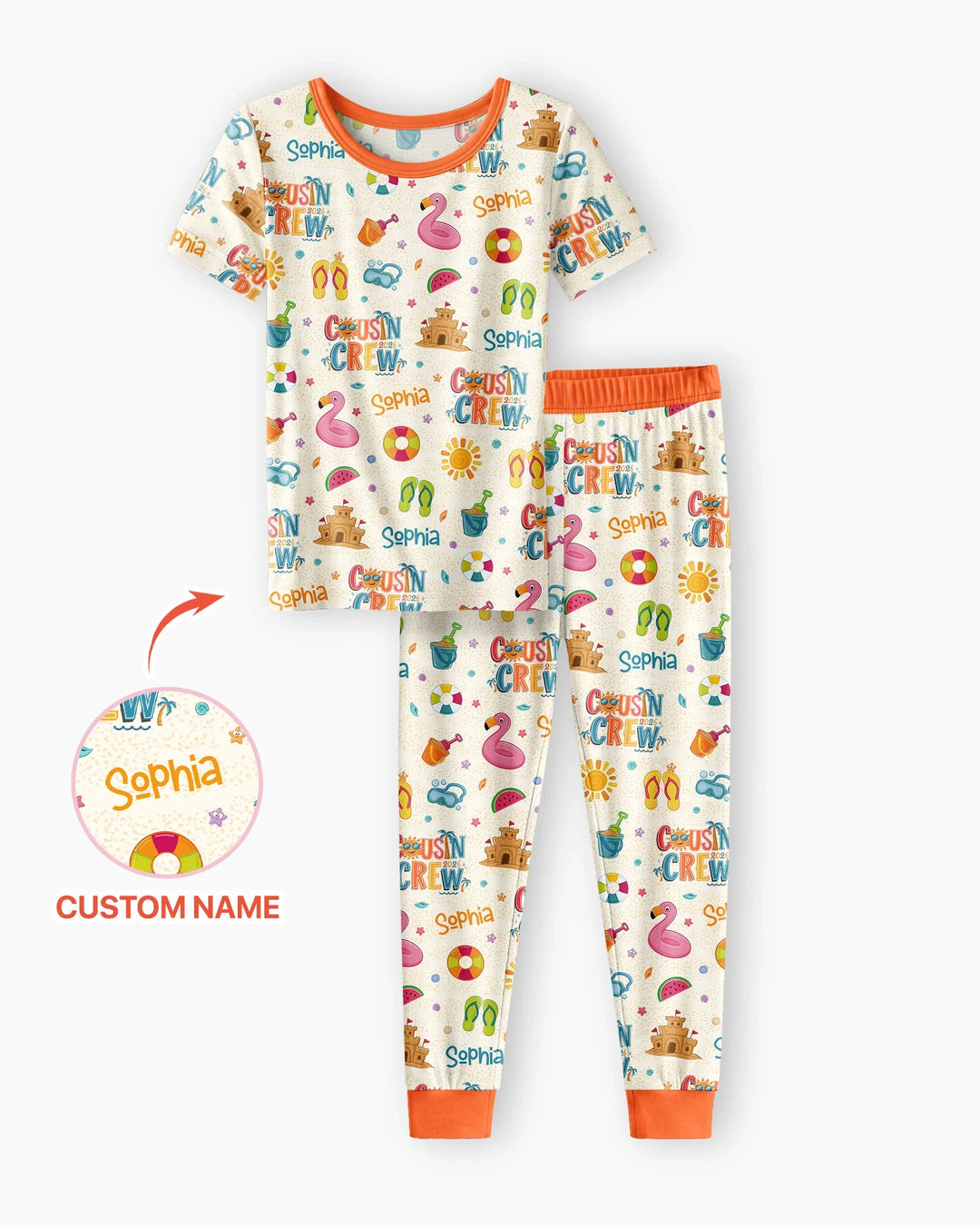 Zweiteiliges, kurzärmliges Pyjama-Set mit Marienkäfern