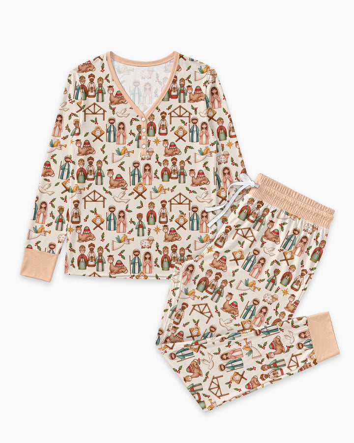 Holy Night Nativity Bamboo Women Pajama Set