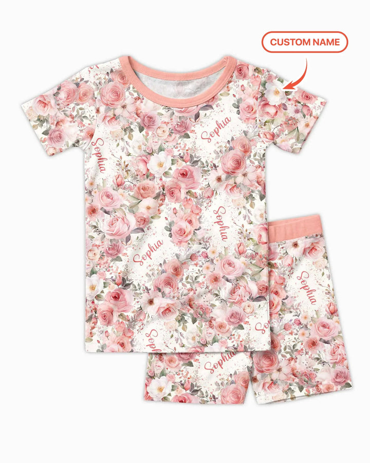 Zweiteiliges Pyjama-Set mit kurzen Ärmeln und Shorts im Sommer-Design