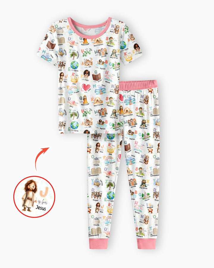 Zweiteiliges, kurzärmliges Pyjama-Set mit Marienkäfern