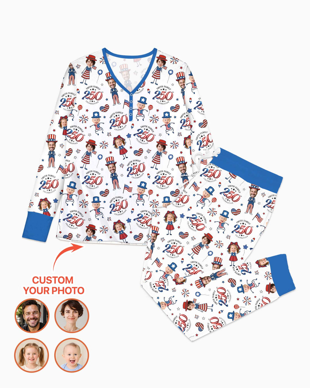 Template Damen Pyjama-Set aus personalisiertem Bambus