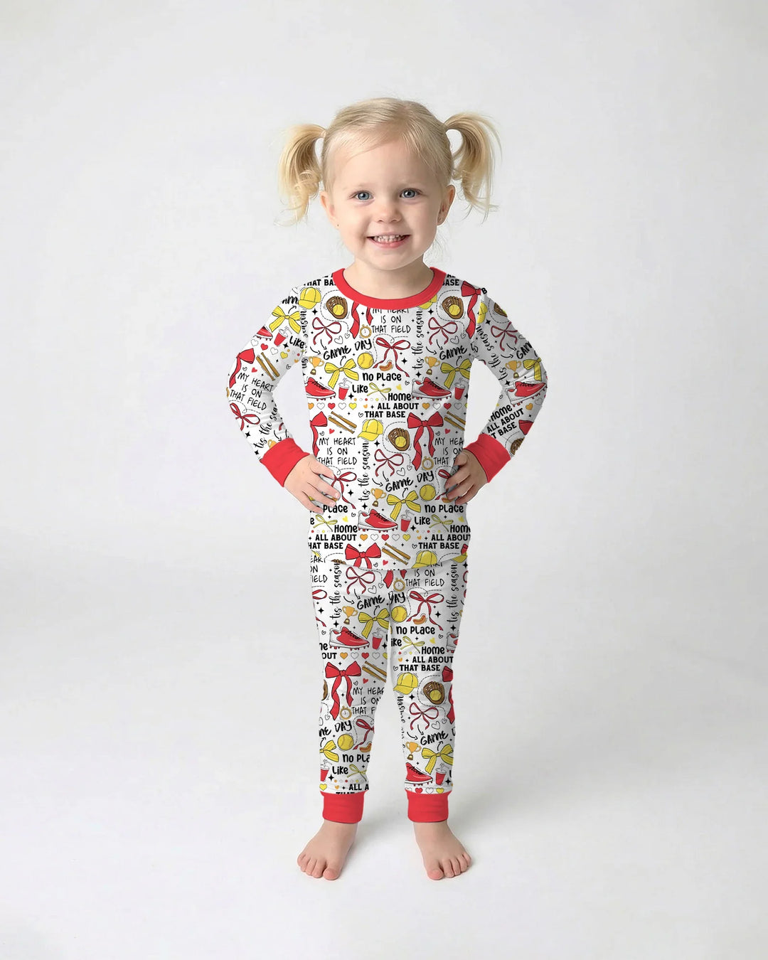 Zweiteiliges Langarm-Pyjama-Set mit Sommerfrüchten