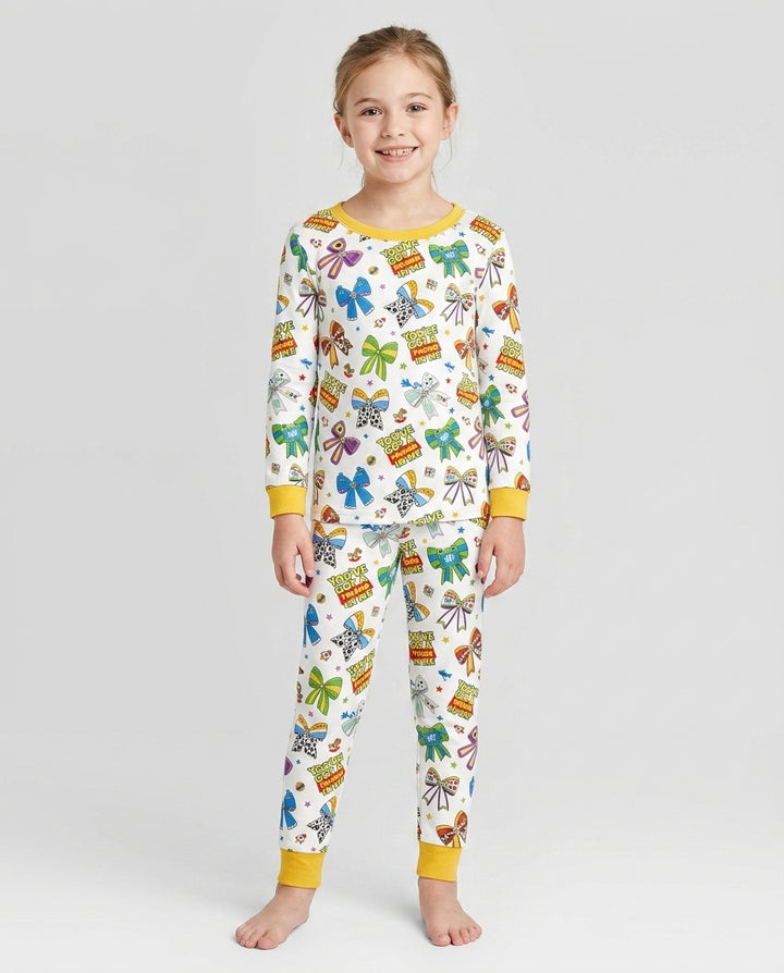 Zweiteiliges Langarm-Pyjama-Set mit Sommerfrüchten