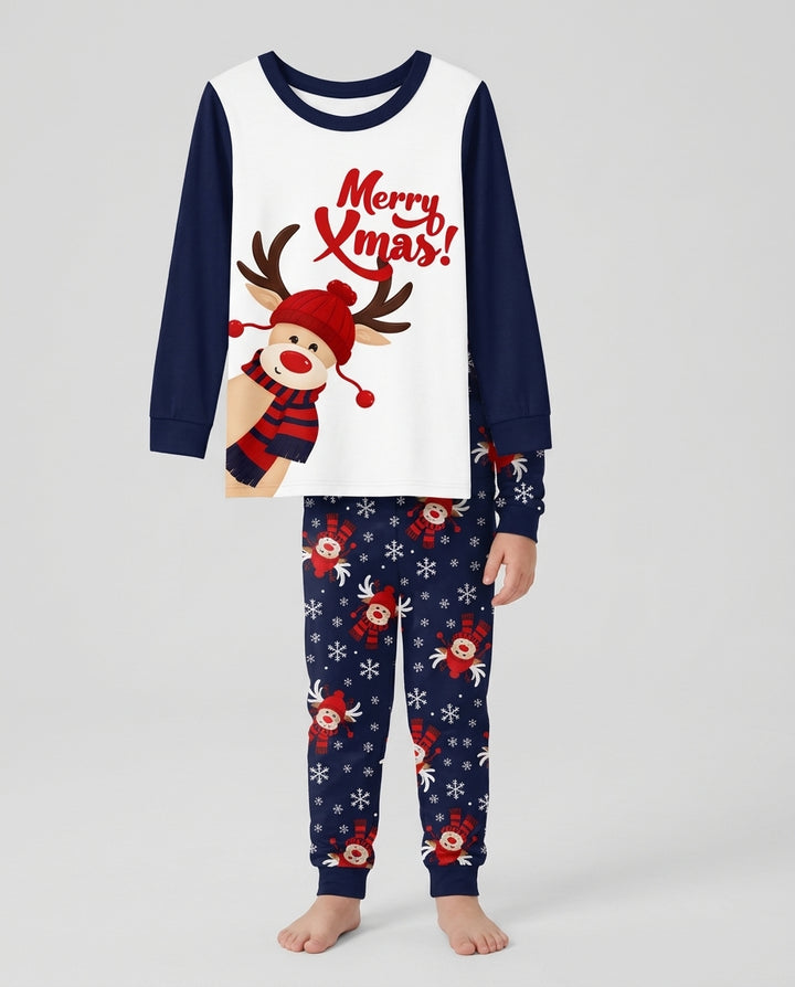 Merry Reindeer Nights Bamboo Two Piece Long Sleeve Pajama Set