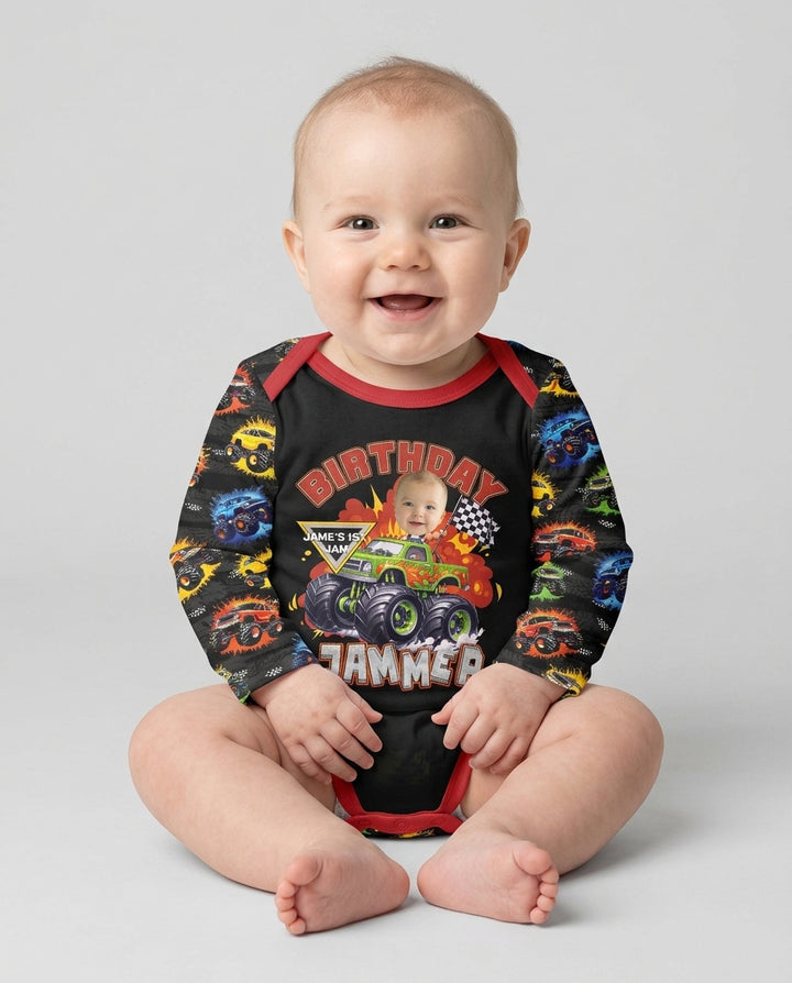 Birthday Truck Rally Bamboo Bodysuit