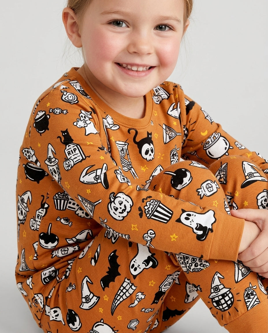 Spooky Season Bamboo Two Piece Long Sleeve Pajama Set