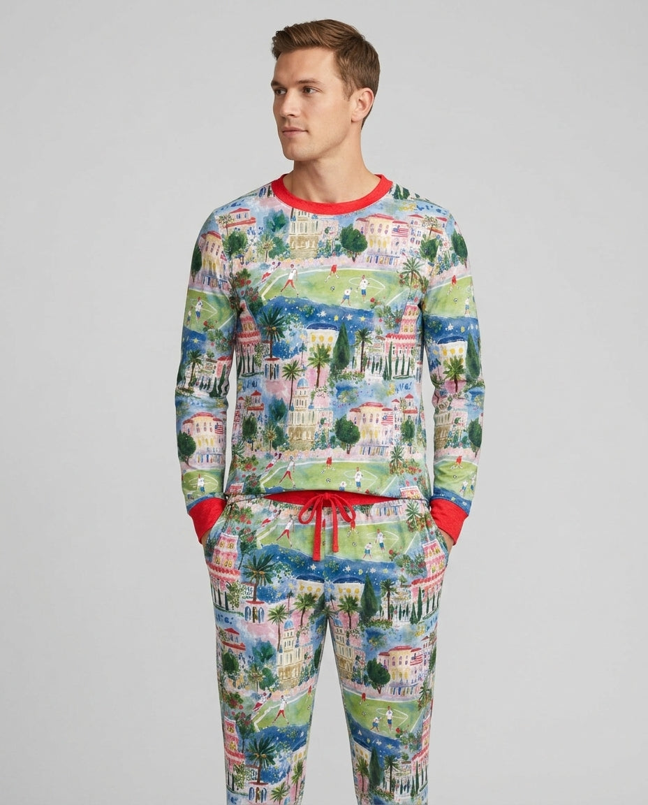 Soccer Tour 2026 Bamboo Men's Pajama Set