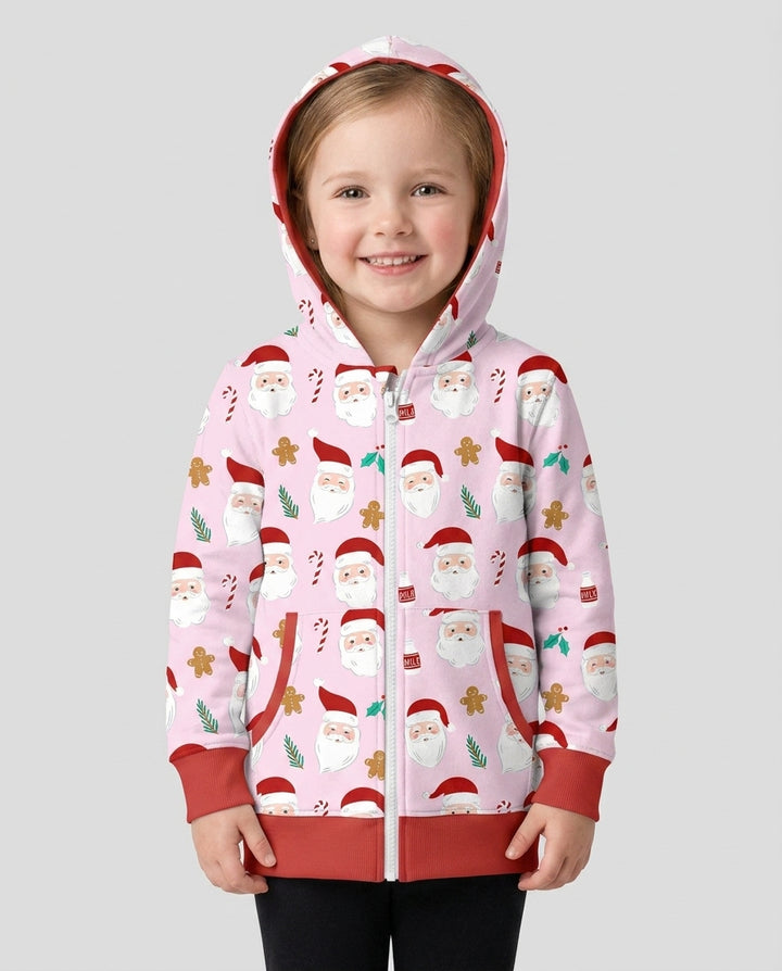Christmas Sweet Santa Bamboo Zip Hoodie