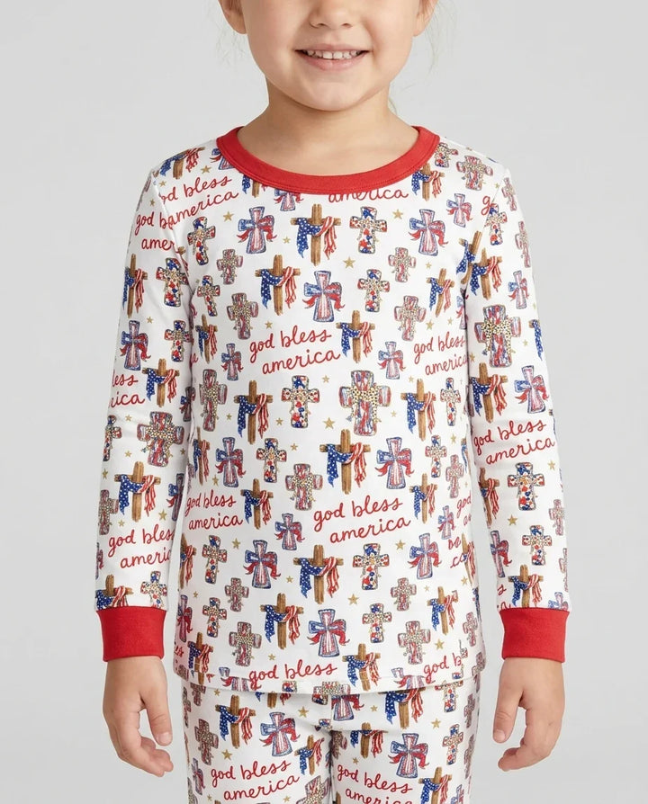 Zweiteiliges Langarm-Pyjama-Set mit Sommerfrüchten