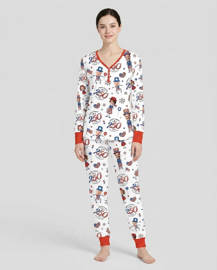 Template Damen Pyjama-Set aus personalisiertem Bambus