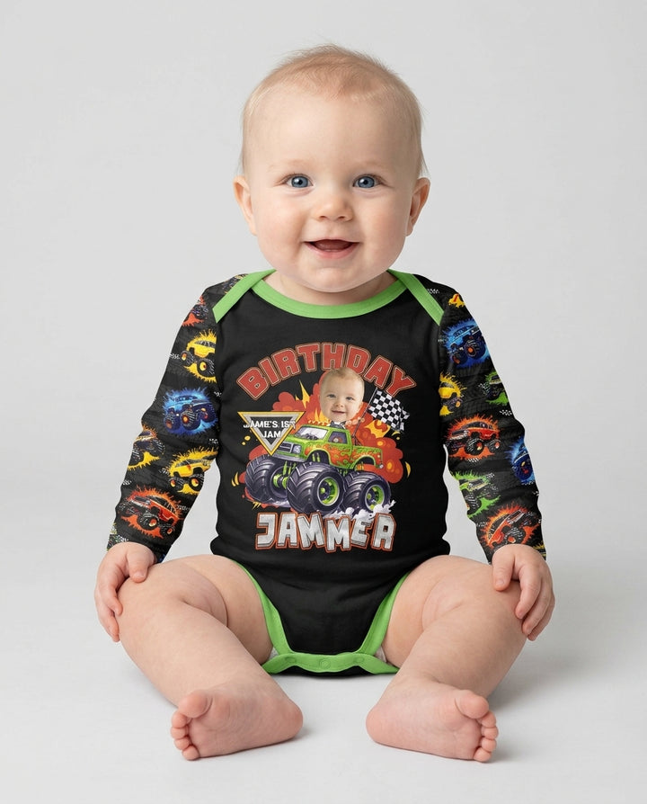 Birthday Truck Rally Bamboo Bodysuit