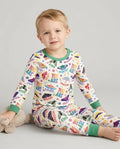 Zweiteiliges Langarm-Pyjama-Set mit Sommerfrüchten