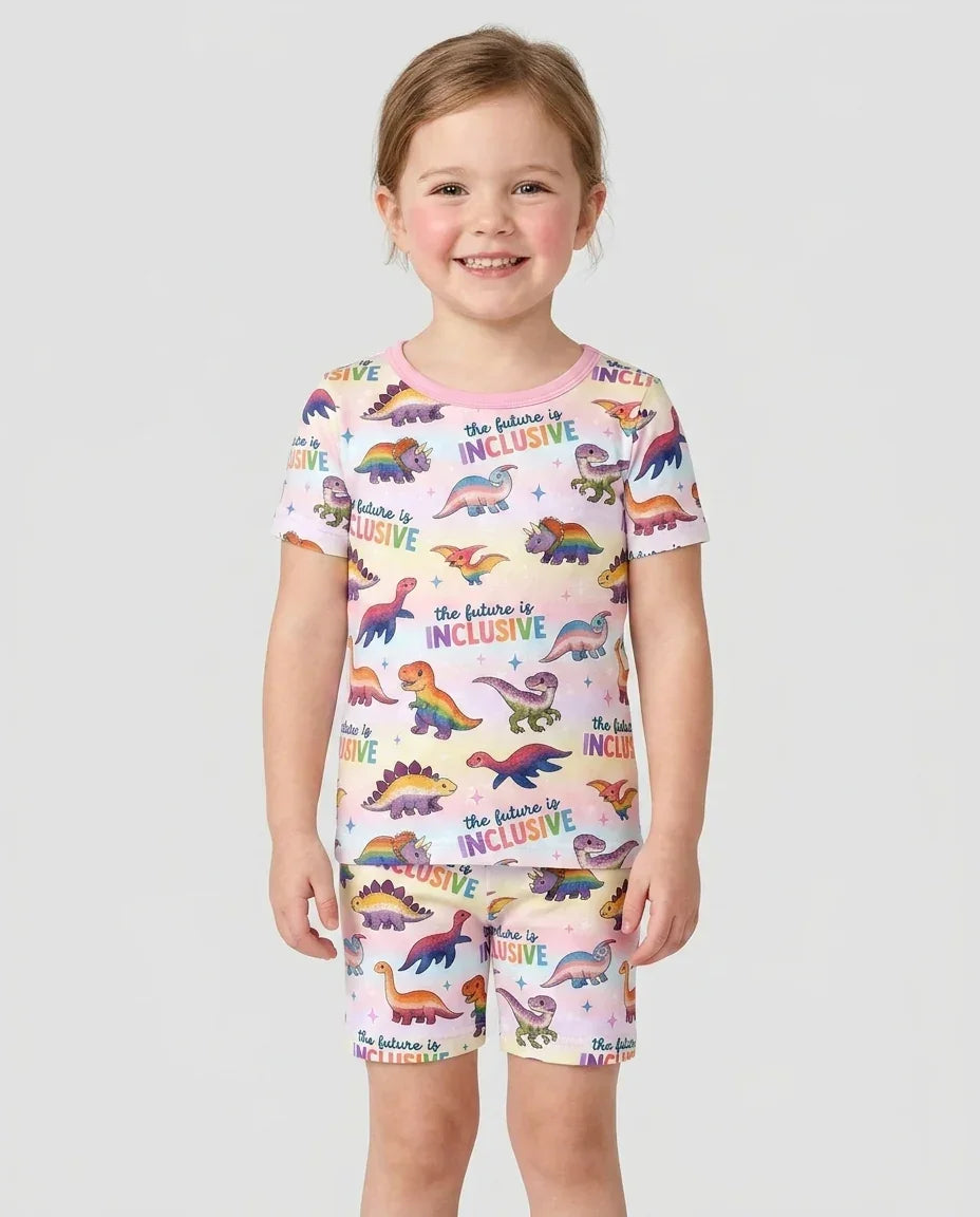 Schlafanzug-Set zweiteilig, kurze Ärmel, kurze Hose, Bambus