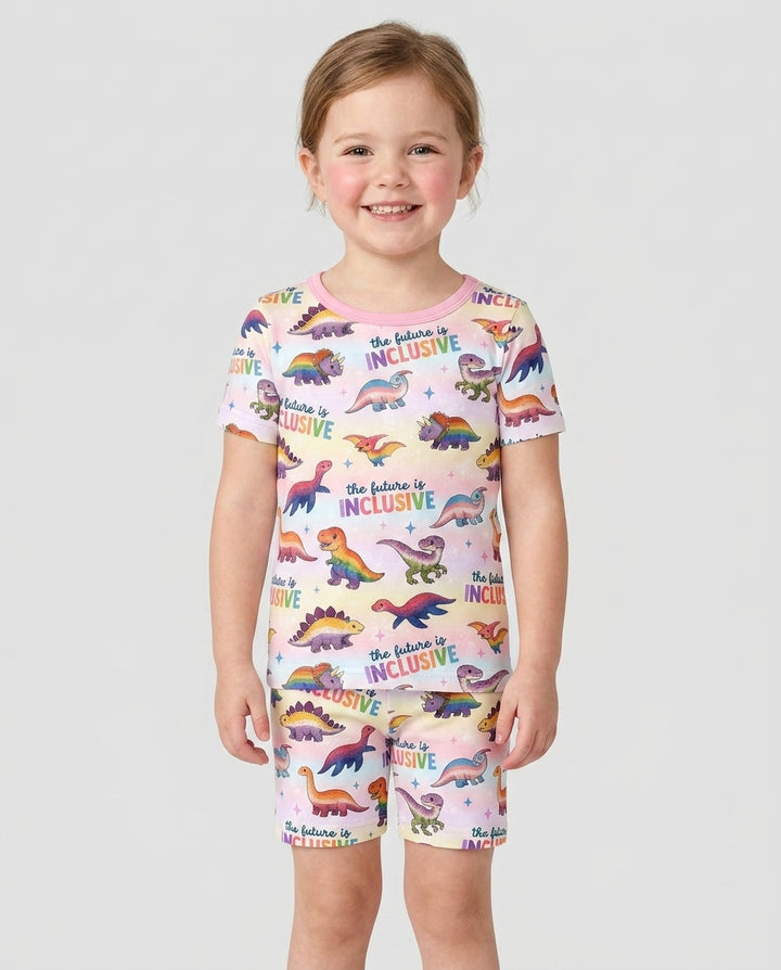 Schlafanzug-Set zweiteilig, kurze Ärmel, kurze Hose, Bambus