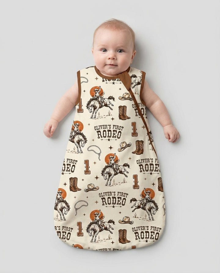 Custom Name Birthday Rodeo Bamboo Sleep Bag