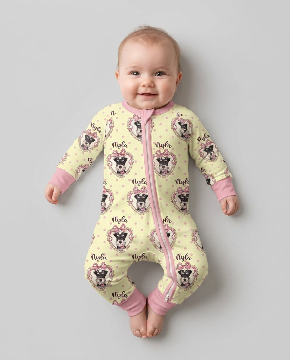 Custom Pet Photo Sweetheart Cameo Bamboo Convertible Zippy