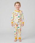 School Scribbles Bamboo Two Piece Long Sleeve Pajama Set