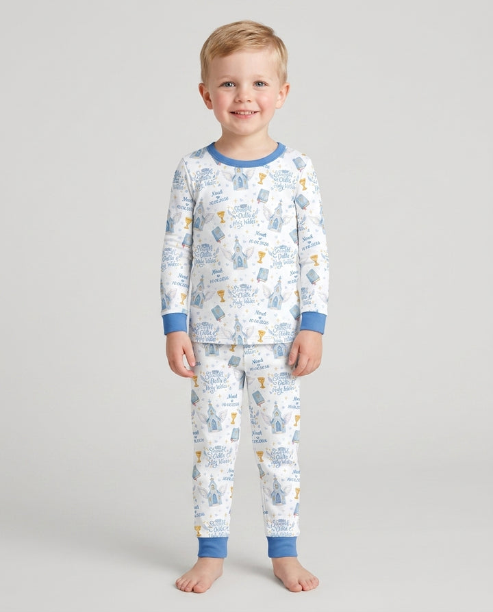 Zweiteiliges Langarm-Pyjama-Set mit Sommerfrüchten
