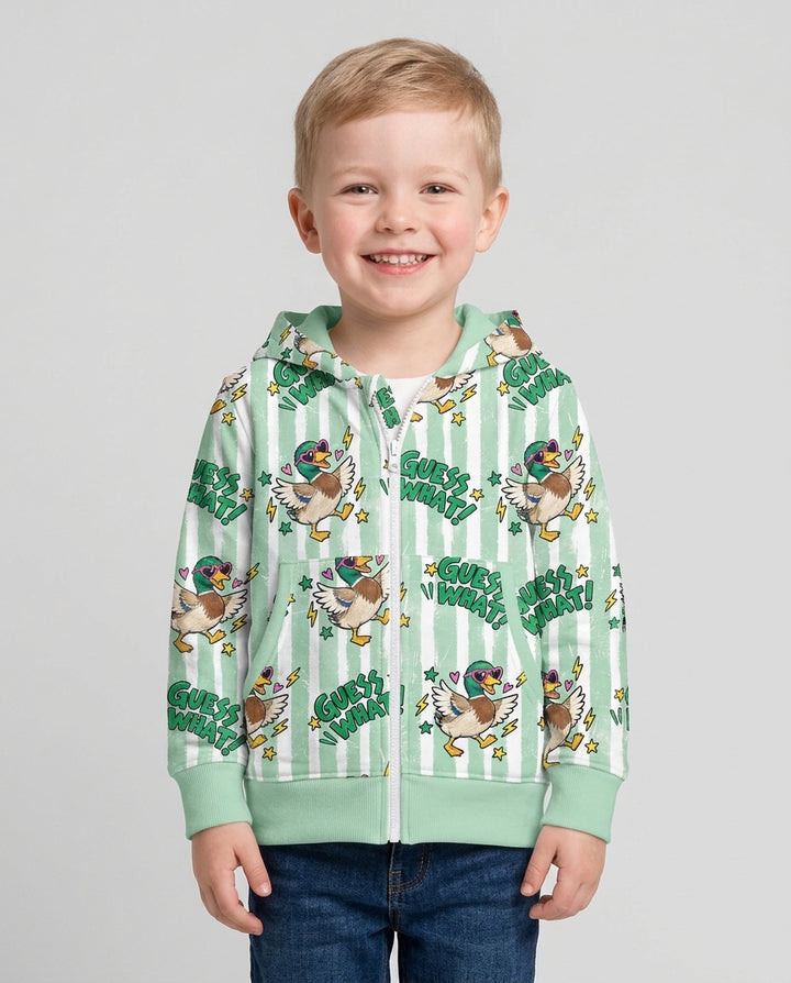 Guess What Mallard Butt Bamboo Zip Hoodie