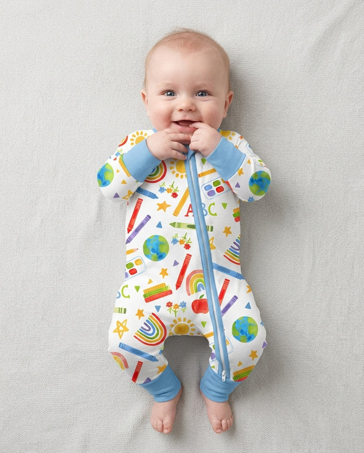 Gerippte Babykleidung mit individuellem Foto - Weich &amp; Skizzenhaft
