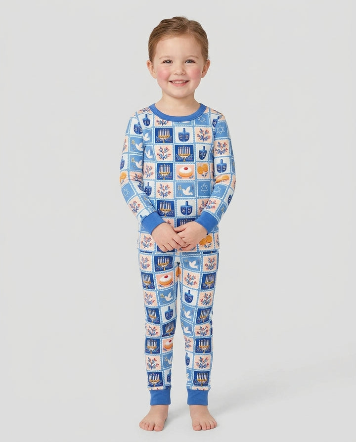 Jewish Holiday Bamboo Two Piece Long Sleeve Pajama Set
