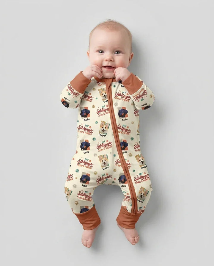 Gerippte Babykleidung mit individuellem Foto - Weich &amp; Skizzenhaft