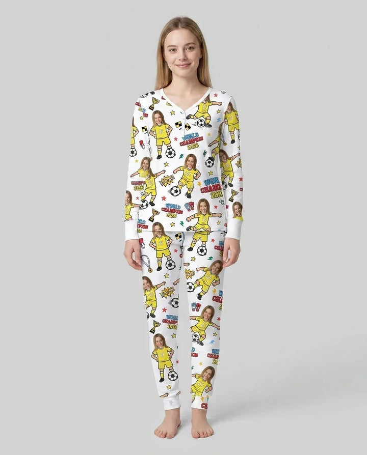 Template Damen Pyjama-Set aus personalisiertem Bambus